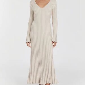 NWOT DISSH Reign Long Sweater Dress (Stone/M)